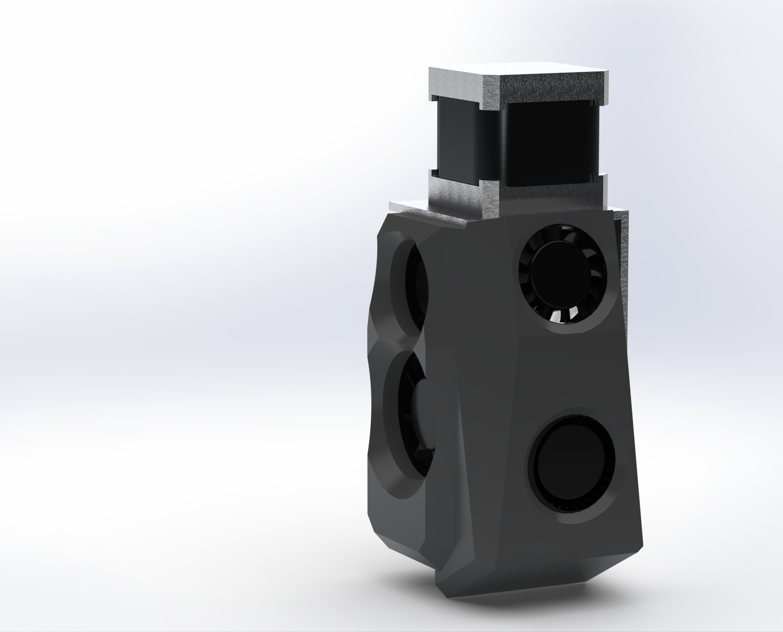 Melt extruder render — angle 3