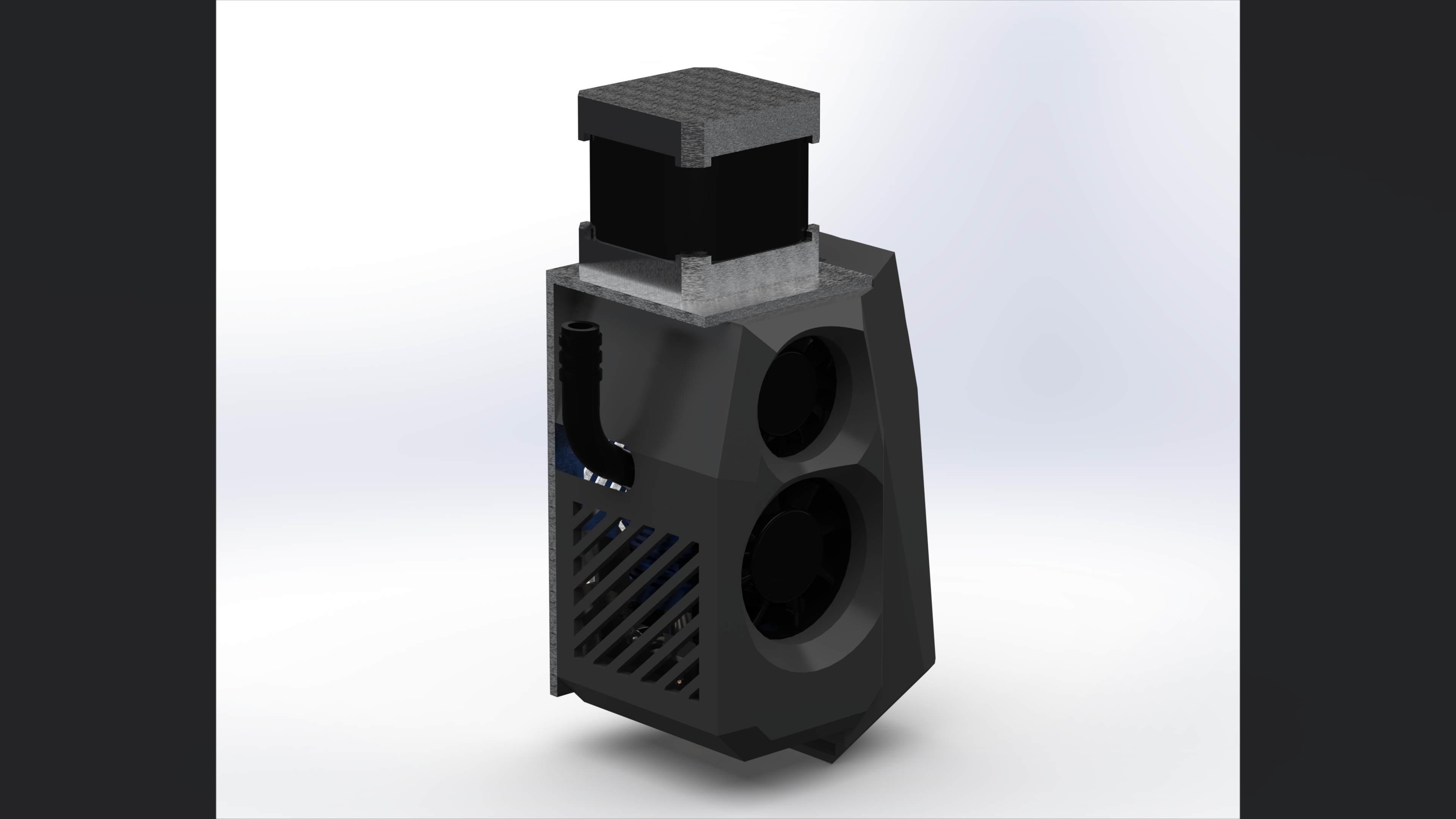 Melt extruder render — angle 1