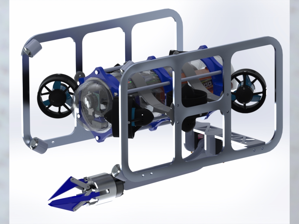 Underwater ROV CAD viewport